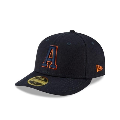 Blue Houston Astros Hat - New Era MLB Ligature Low Profile 59FIFTY Fitted Caps USA3542607